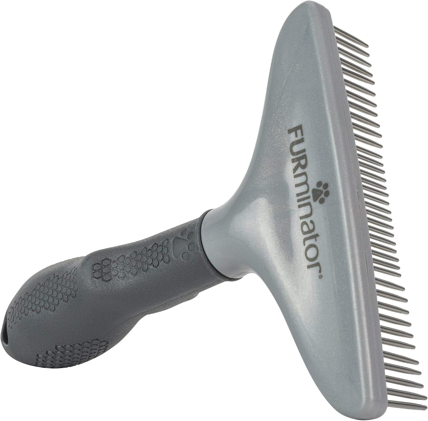 FURminator Grooming Rake Tool for Dogs & Cats With Thick Coats